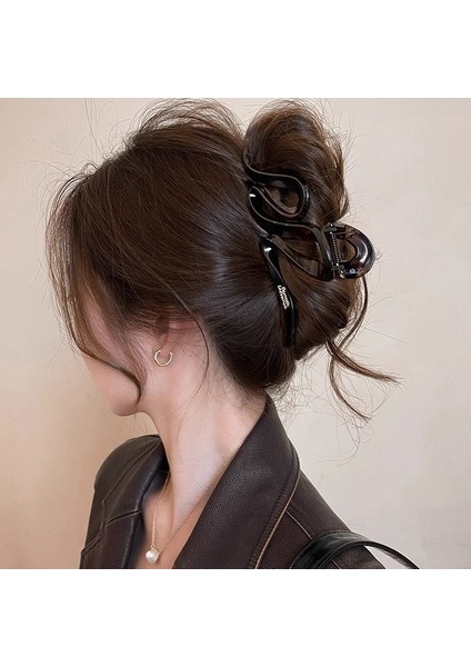 Sonbahar ve Kış Büyük Saç Hacmi Daha Scrunchies Kadın Sevimli Peluş Saç Klipleri Narin Saç Klipleri Kıdemli Anlamda Baş Köpekbalığı Klip Arka (Yurt Dışından)