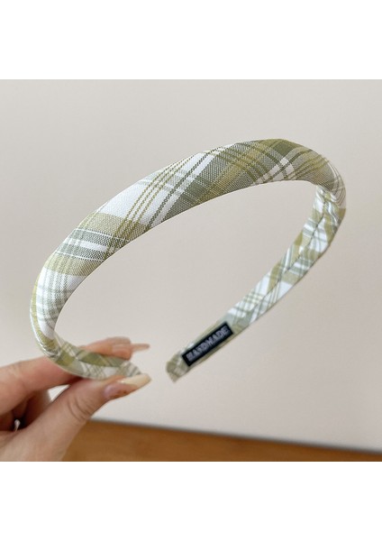 Fransız Retro Üst Düzey Saç Bantları Duygusu Kadın Ekose Sonbahar ve Kış Net Kırmızı Yeni Mizaç Kıdemli Tasarım Kafa Bandı Yüksek Kranial Üstleri (Yurt Dışından)