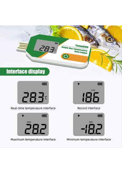 Dijital Görüntü USB Sıcaklık Veri Günlüğü 32000 Point Kapasitesi Tek Kullanımlık Sıcaklık Kayıt Cihazı Pdf Rapor Kaydedici (Yurt Dışından) fırsatları