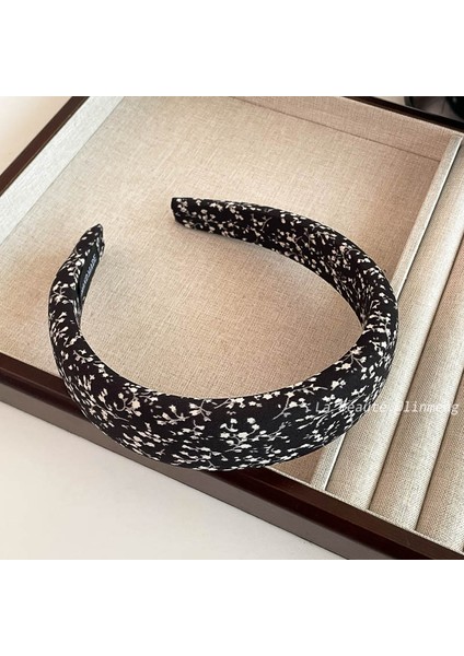 Yüksek Kranial Üst Saç Bandı Kıdemli Siyah Duygusu Küçük Parfüm Kafa Bandı Kore Inci Yay Basit Saç Grotto Kadın Saç Aksesuarları (Yurt Dışından)