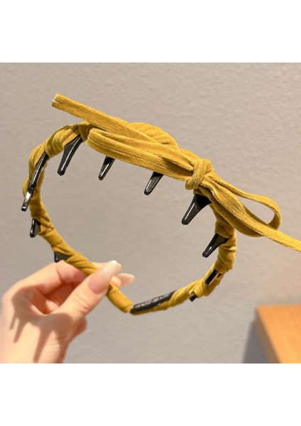 Sonbahar ve Kış Kore Kafa Bandı Retro Leopar Diş Peluş Yüksek Kranial Üst Saç Bandı Kadın Kaymaz Yı Yüz Saç Kartı Kafa Aksesuarları (Yurt Dışından)