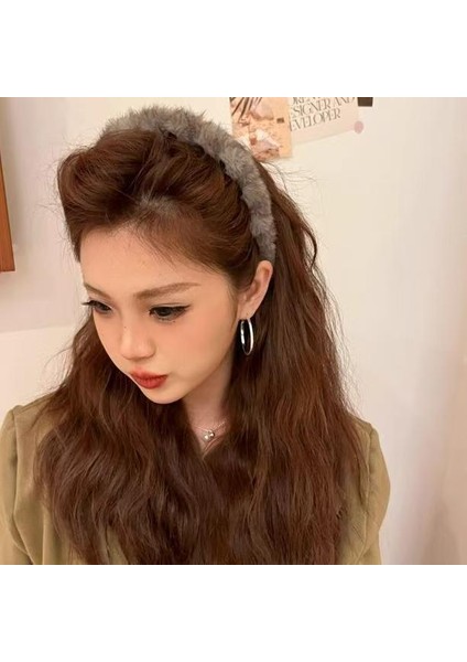 Sonbahar ve Kış Kore Kafa Bandı Retro Leopar Diş Peluş Yüksek Kranial Üst Saç Bandı Kadın Kaymaz Yı Yüz Saç Kartı Kafa Aksesuarları (Yurt Dışından) fiyatları