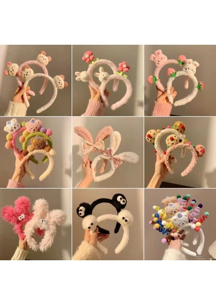 Yeni Peluş Saç Bantları Kadın Sonbahar ve Kış Saç Aksesuarları Sevimli Tavşan Kulakları Saç Tokası Kafa Bandı Yı Yüz Saç Bandı Çocuk Saç Kartı Şapkalar (Yurt Dışından) modelleri