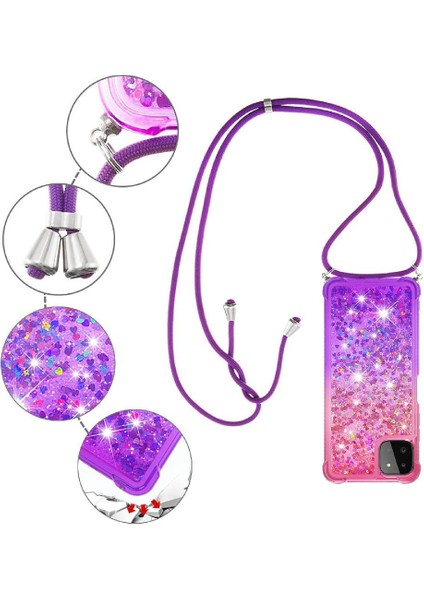 Samsung Galaxy A22 5g Ayarlanabilir Boyun Kordon Için Quicksand Telefon Kılıfı (Yurt Dışından) modelleri