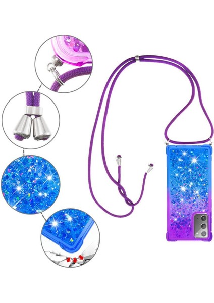 Samsung Galaxy Note 20 Degrade Renk Telefon Kılıfı Için Quicksand Telefon Kılıfı (Yurt Dışından) modelleri