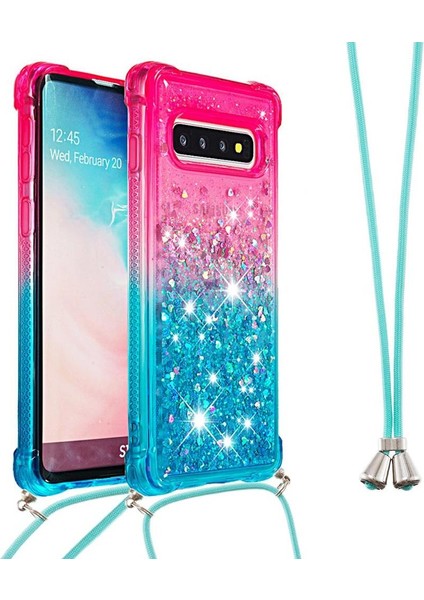 Samsung Galaxy S10 Ayarlanabilir Boyun Kordon Rengi Için Quicksand Telefon Kılıfı (Yurt Dışından)