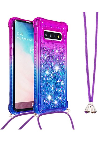 Samsung Galaxy S10 Ayarlanabilir Boyun Kordon Rengi Için Quicksand Telefon Kılıfı (Yurt Dışından)