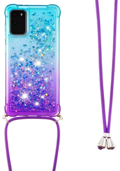 Samsung Galaxy S20 Degrade Renk Telefon Kılıfı Boyun Için Quicksand Telefon Kılıfı (Yurt Dışından)