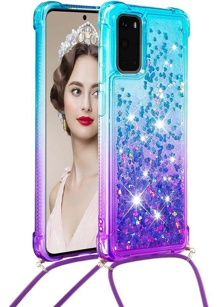 Samsung Galaxy S20 Degrade Renk Telefon Kılıfı Boyun Için Quicksand Telefon Kılıfı (Yurt Dışından) indirimleri