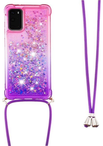 Samsung Galaxy S20 Degrade Renk Telefon Kılıfı Boyun Için Quicksand Telefon Kılıfı (Yurt Dışından)