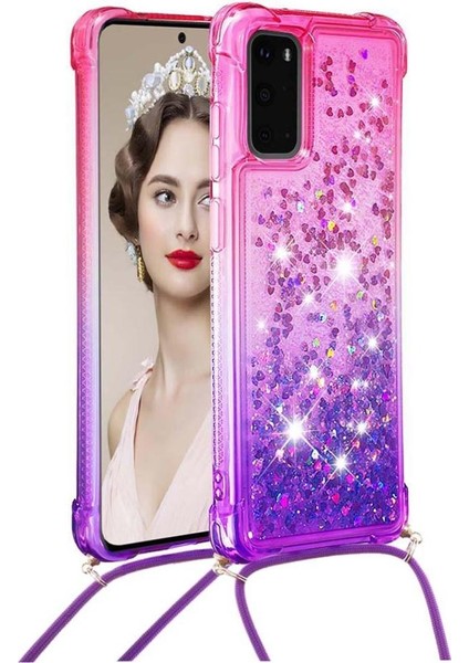 Samsung Galaxy S20 Degrade Renk Telefon Kılıfı Boyun Için Quicksand Telefon Kılıfı (Yurt Dışından) indirimleri