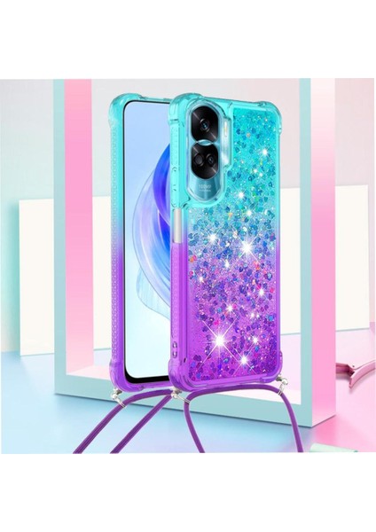 Ayrılıkçı Emniyet Klipsi Gradyan ile Honor 90 Lite Için Quicksand Telefon Kılıfı (Yurt Dışından) modelleri