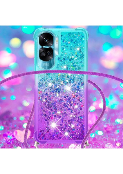 Ayrılıkçı Emniyet Klipsi Gradyan ile Honor 90 Lite Için Quicksand Telefon Kılıfı (Yurt Dışından) indirimleri