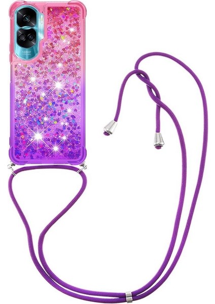 Ayrılıkçı Emniyet Klipsi Gradyan ile Honor 90 Lite Için Quicksand Telefon Kılıfı (Yurt Dışından)