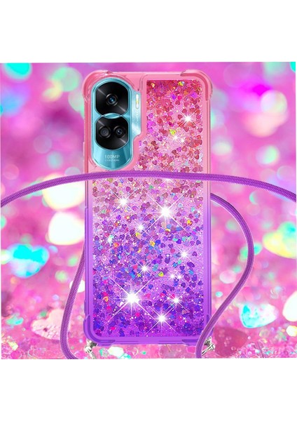 Ayrılıkçı Emniyet Klipsi Gradyan ile Honor 90 Lite Için Quicksand Telefon Kılıfı (Yurt Dışından) indirimleri