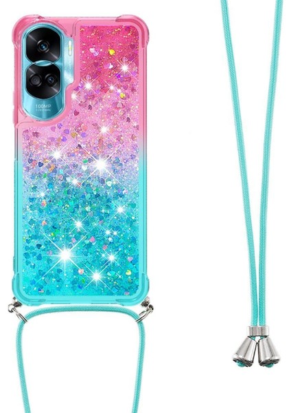 Ayrılıkçı Emniyet Klipsi Gradyan ile Honor 90 Lite Için Quicksand Telefon Kılıfı (Yurt Dışından)