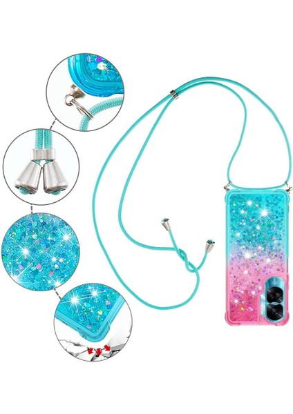 Ayrılıkçı Emniyet Klipsi Gradyan ile Honor 90 Lite Için Quicksand Telefon Kılıfı (Yurt Dışından) modelleri