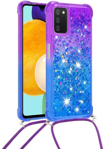 Samsung Galaxy A03S Ayarlanabilir Boyun Kordon Kılıfı Için Quicksand Telefon Kılıfı (Yurt Dışından)