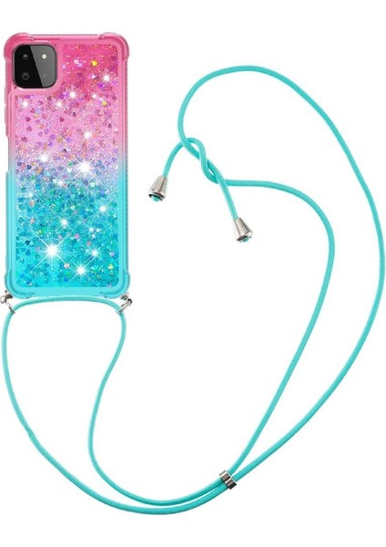 Samsung Galaxy A22 5g Ayarlanabilir Boyun Kordon Için Quicksand Telefon Kılıfı (Yurt Dışından)