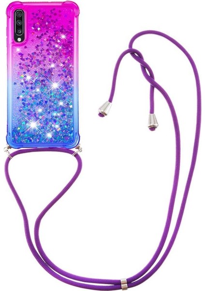 Samsung Galaxy A70 Degrade Renk Telefon Kılıfı Boyun Için Quicksand Telefon Kılıfı (Yurt Dışından)