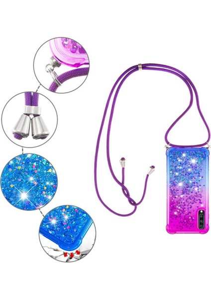 Samsung Galaxy A70 Degrade Renk Telefon Kılıfı Boyun Için Quicksand Telefon Kılıfı (Yurt Dışından) modelleri