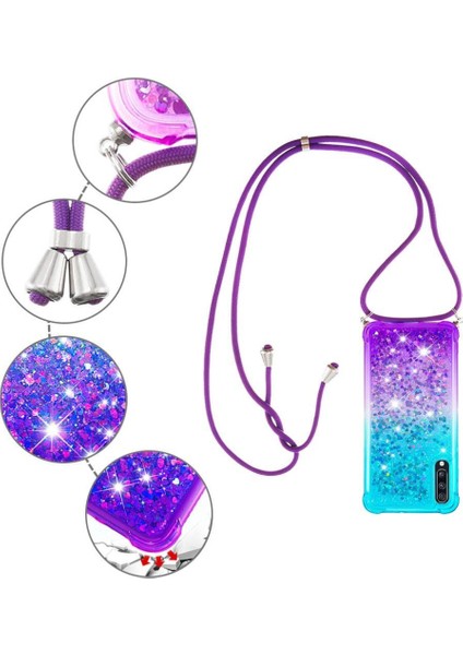 Samsung Galaxy A70 Degrade Renk Telefon Kılıfı Boyun Için Quicksand Telefon Kılıfı (Yurt Dışından) fiyatları