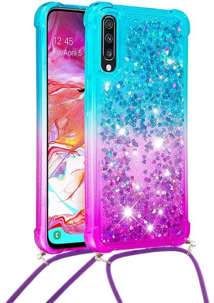 Samsung Galaxy A70 Degrade Renk Telefon Kılıfı Boyun Için Quicksand Telefon Kılıfı (Yurt Dışından) fırsatları