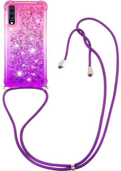 Samsung Galaxy A70 Degrade Renk Telefon Kılıfı Boyun Için Quicksand Telefon Kılıfı (Yurt Dışından)