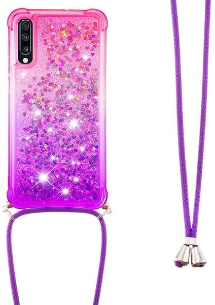 Samsung Galaxy A70 Degrade Renk Telefon Kılıfı Boyun Için Quicksand Telefon Kılıfı (Yurt Dışından) modelleri