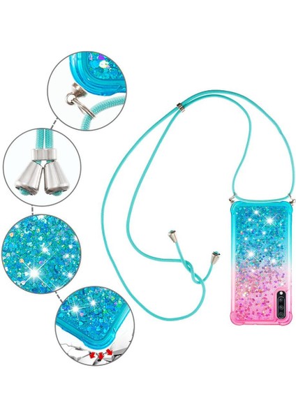 Samsung Galaxy A70 Degrade Renk Telefon Kılıfı Boyun Için Quicksand Telefon Kılıfı (Yurt Dışından) fiyatları