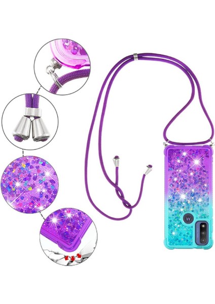 Motorola Moto G Pure Ayarlanabilir Boyun Kordon Için Quicksand Telefon Kılıfı (Yurt Dışından) modelleri