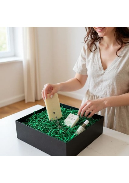 1 kg Zigzag Kırpık Kağıt , Kırpıntı Kağıt * Çam Yeşili