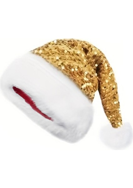 Noel Dekorasyonu Atmosfer Şapkası Kalınlaştırılmış Uzun Kürk Şapka 32*45 cm (Yurt Dışından)