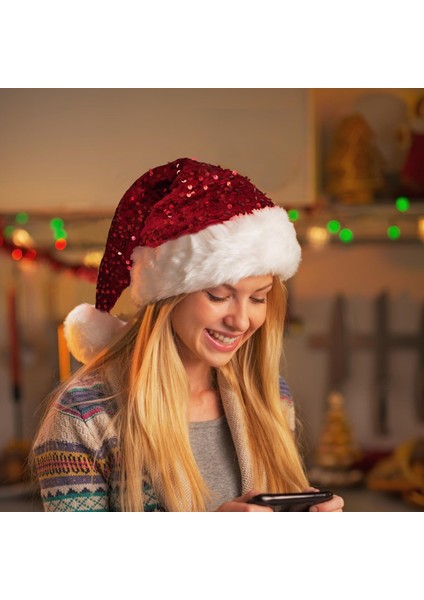 Noel Dekorasyonu Atmosfer Şapkası Kalınlaştırılmış Uzun Kürk Şapka 32*45 cm (Yurt Dışından) fiyatları