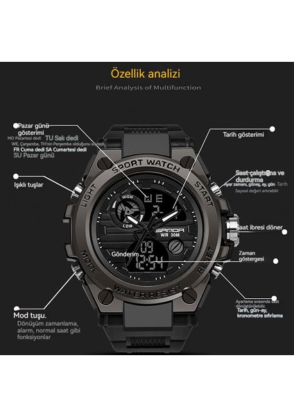 Erkekler Spor Saati Off-Road Saat Suya Dayanıklılık 50M Casio Seiko Saat-N (Yurt Dışından) indirimleri