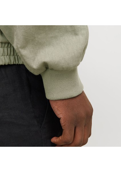 Jack&jones Blaleister Linen Blend Bomber Erkek Haki Klasik Yaka Ceket fırsatları