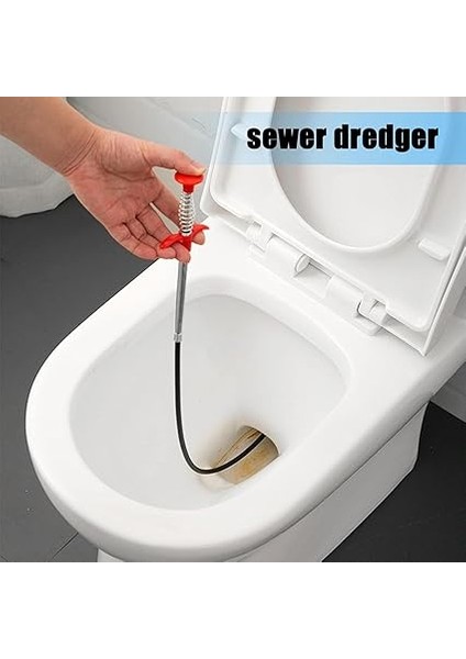 Tıkanıklık Açma Makinesi Gider Borusu Açma Temizleme Çubuğu Aparatı Mutfak Banya Drenaj Duş Tuvalet Kanalizasyon 90CM fırsatları