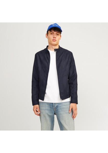 Jack&jones Dylan Clean Erkek Lacivert Bisiklet Yaka Ceket