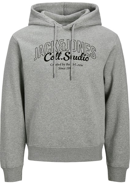 Jack&jones Makoto Erkek Gri Kapüşonlu Sweatshirt