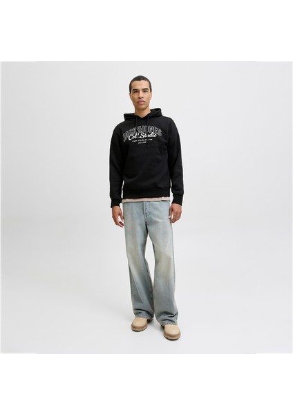 Jack&jones Makoto Erkek Siyah Kapüşonlu Sweatshirt fiyatları
