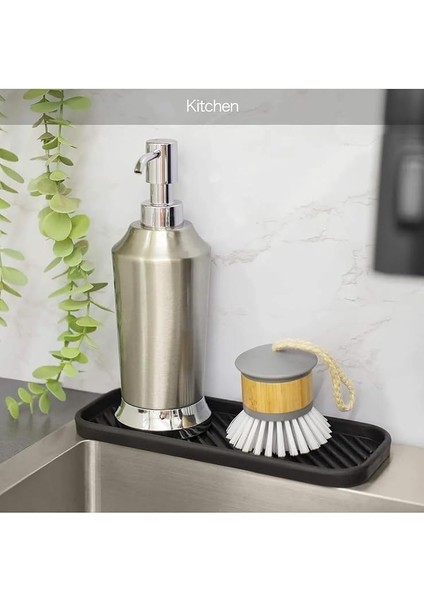 Silikon Yağdanlık Yağlık Standı Altlık,çok Amaçlı Organizer Sunumluk,sabunluk Altlığı 1 Adet Gri modelleri