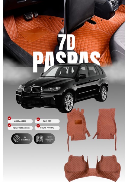 Bmw x Serisi X5 E53 (1999-2006) 7d Deri Havuzlu Oto Paspas | Tam Koruma,araca Özel & Hızlı Montaj