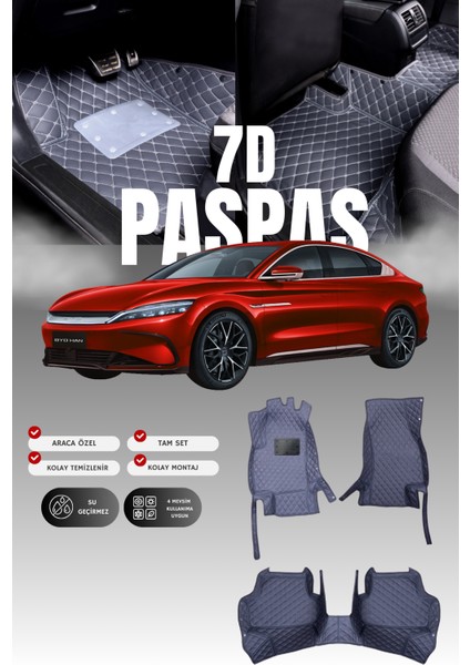 Byd Han (2020 ve Sonrası) 7d Deri Havuzlu Oto Paspas | Tam Koruma,araca Özel Koruma & Hızlı Montaj