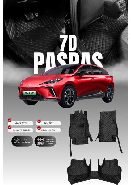 Mg 4 (2022-2024) 7d Deri Havuzlu Oto Paspas | Tam Koruma,araca Özel Kesim & Hızlı Montaj