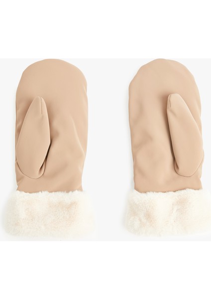 Faux Fur Detail Gloves fiyatları