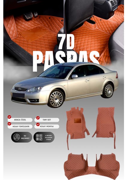 Ford Mondeo (2003-2007) 7d Deri Havuzlu Oto Paspas | Tam Koruma,araca Özel & Hızlı Montaj