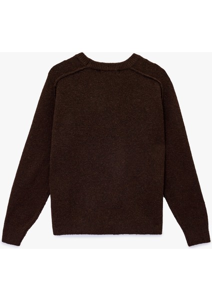 Uzun Kollu Bisiklet Yaka Dikiş Detaylı Basic Triko Kazak fiyatları