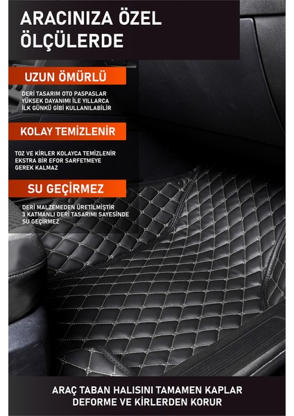 Bmw 3 Serisi E46 (1998-2005) 7d Deri Havuzlu Oto Paspas | Tam Koruma,araca Özel & Hızlı Montaj modelleri