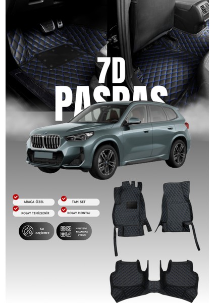 Bmw x Serisi X1 (2022 ve Sonrası) 7d Deri Havuzlu Oto Paspas | Tam Koruma,araca Özel & Hızlı Montaj