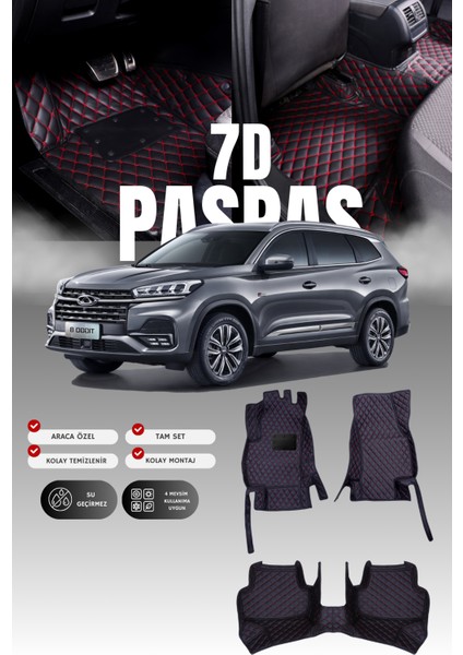 Chery Tiggo 8 Pro (2020-2022) 7d Deri Havuzlu Oto Paspas | Tam Koruma,tam Koruma & Hızlı Montaj